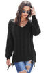 Love Letters Cable Knit Lace Up Sweater